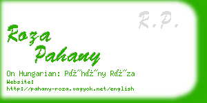 roza pahany business card